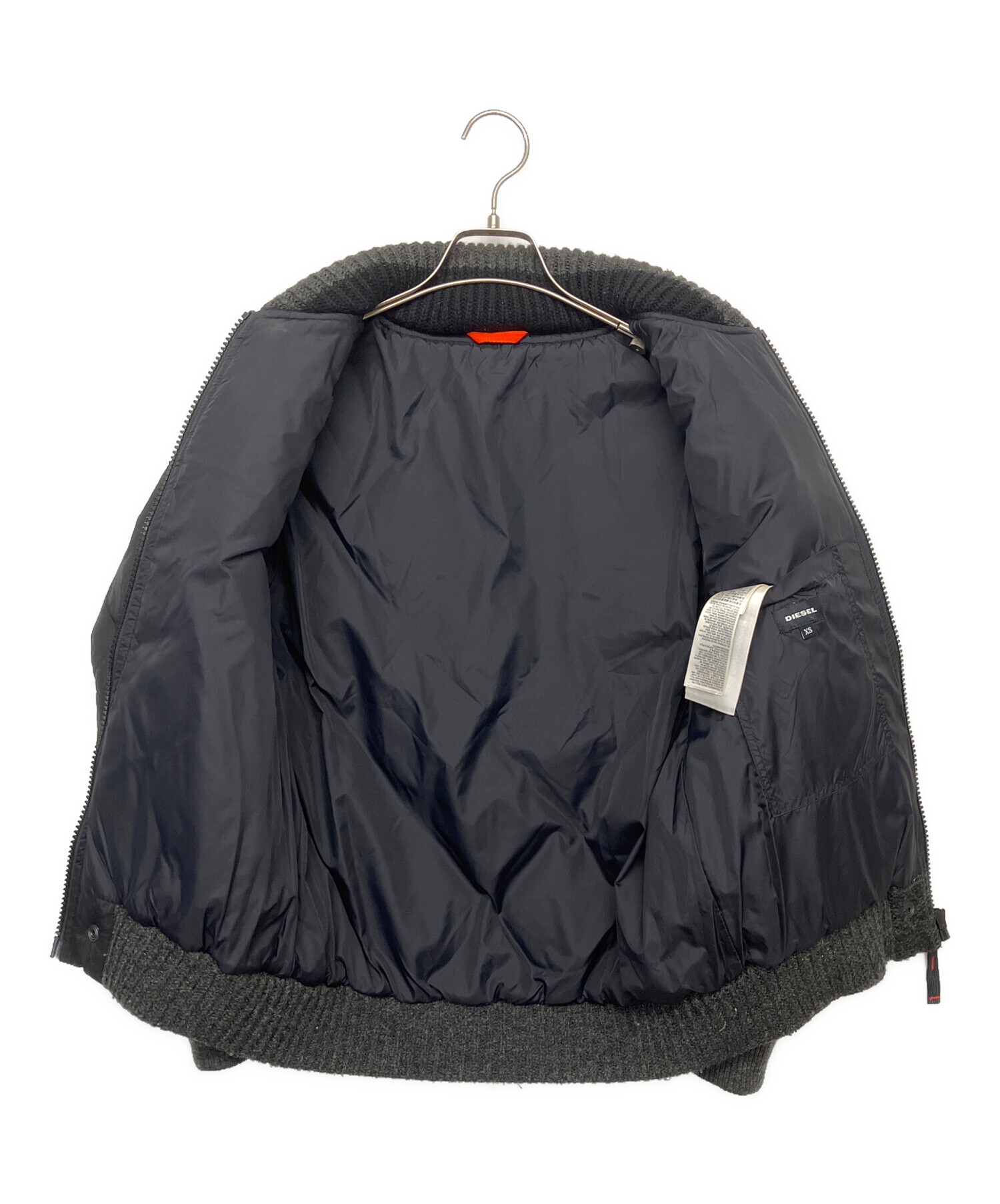 中古・古着通販】DIESEL (ディーゼル) ニット切替ダウンジャケット