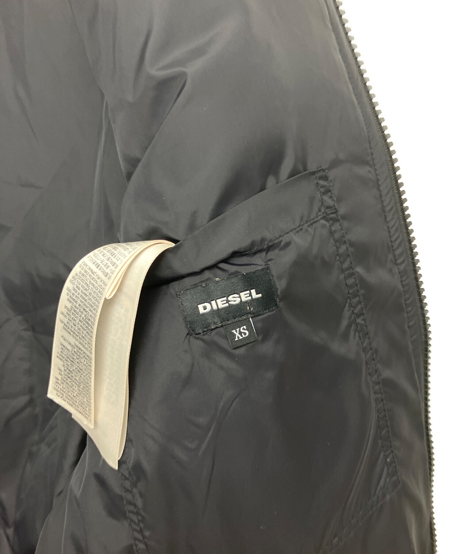 中古・古着通販】DIESEL (ディーゼル) ニット切替ダウンジャケット