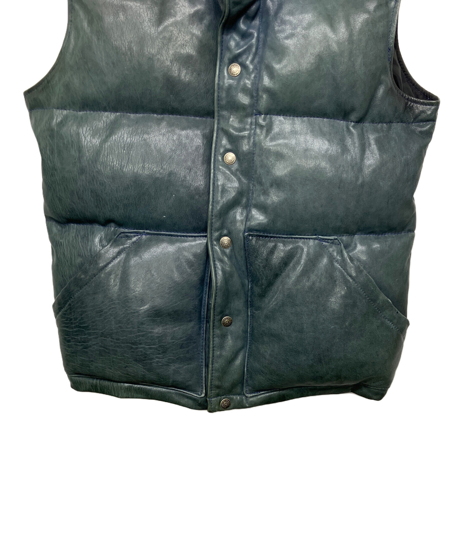 中古・古着通販】Schott (ショット) ダウンベスト ネイビー サイズ:M
