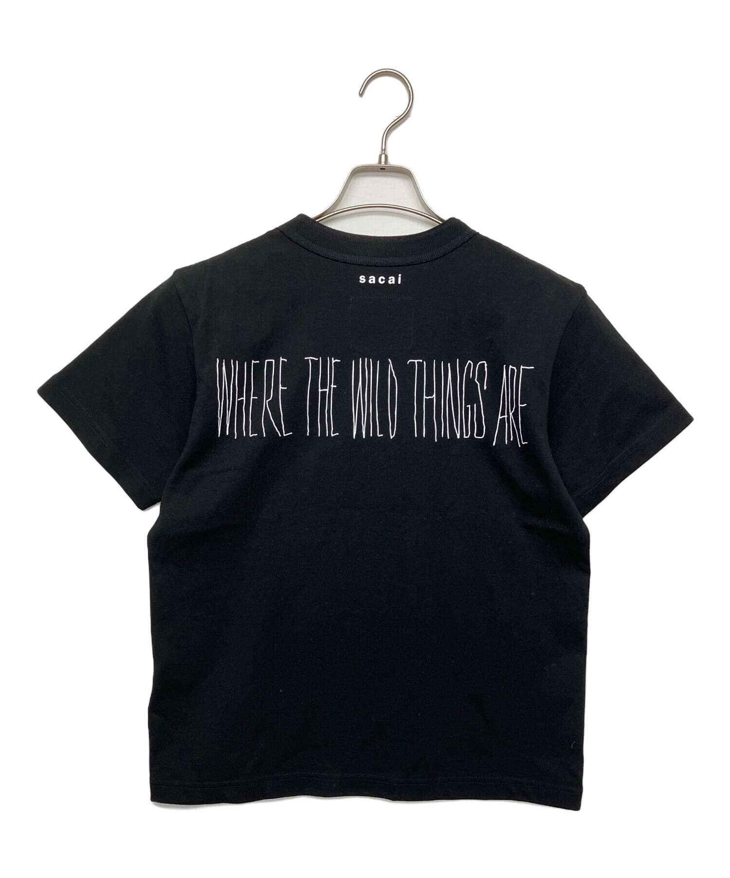 中古・古着通販】sacai (サカイ) 半袖Tシャツ ブラック｜ブランド