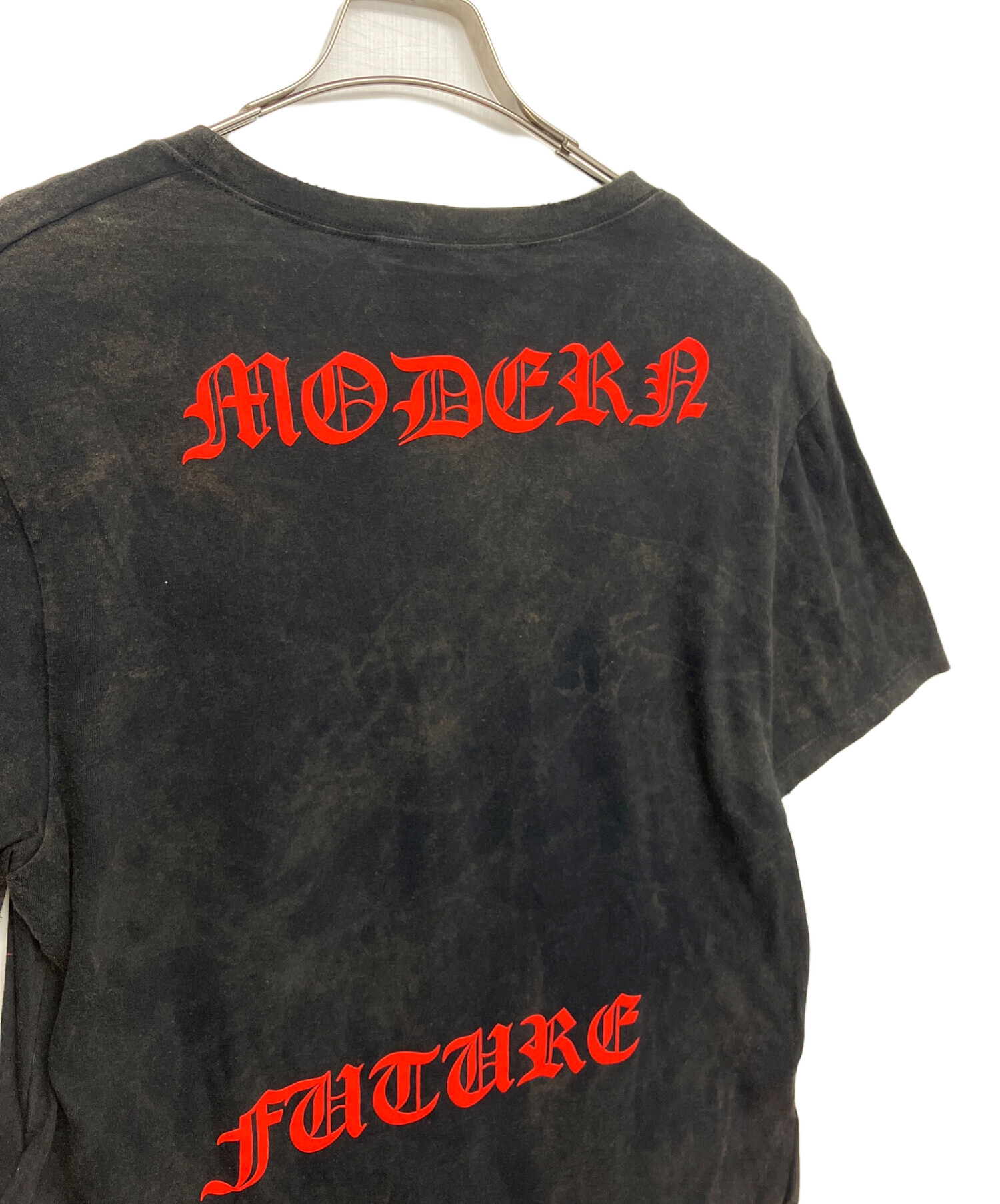 GUCCI 猫 イラスト ダメージ加工 ビンテージ tシャツ トップス レッド 中古・古着通販】GUCCI (グッチ) アングリーキャット 刺繍 両面
