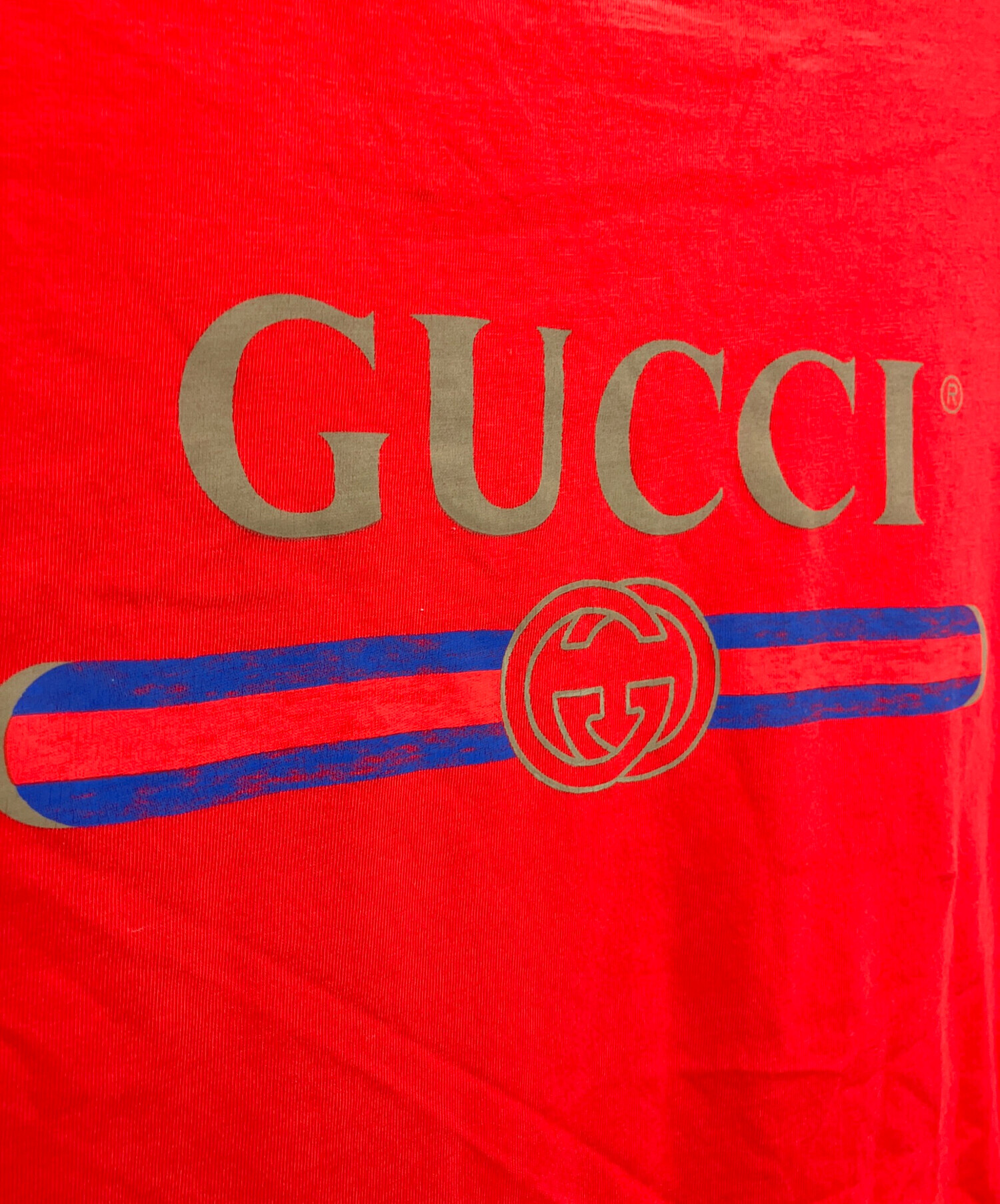 中古・古着通販】GUCCI (グッチ) 半袖カットソー レッド サイズ:M