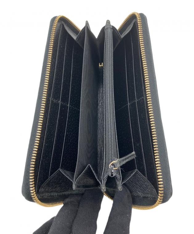 中古・古着通販】GUCCI (グッチ) ジップアラウンドウォレット ブラック