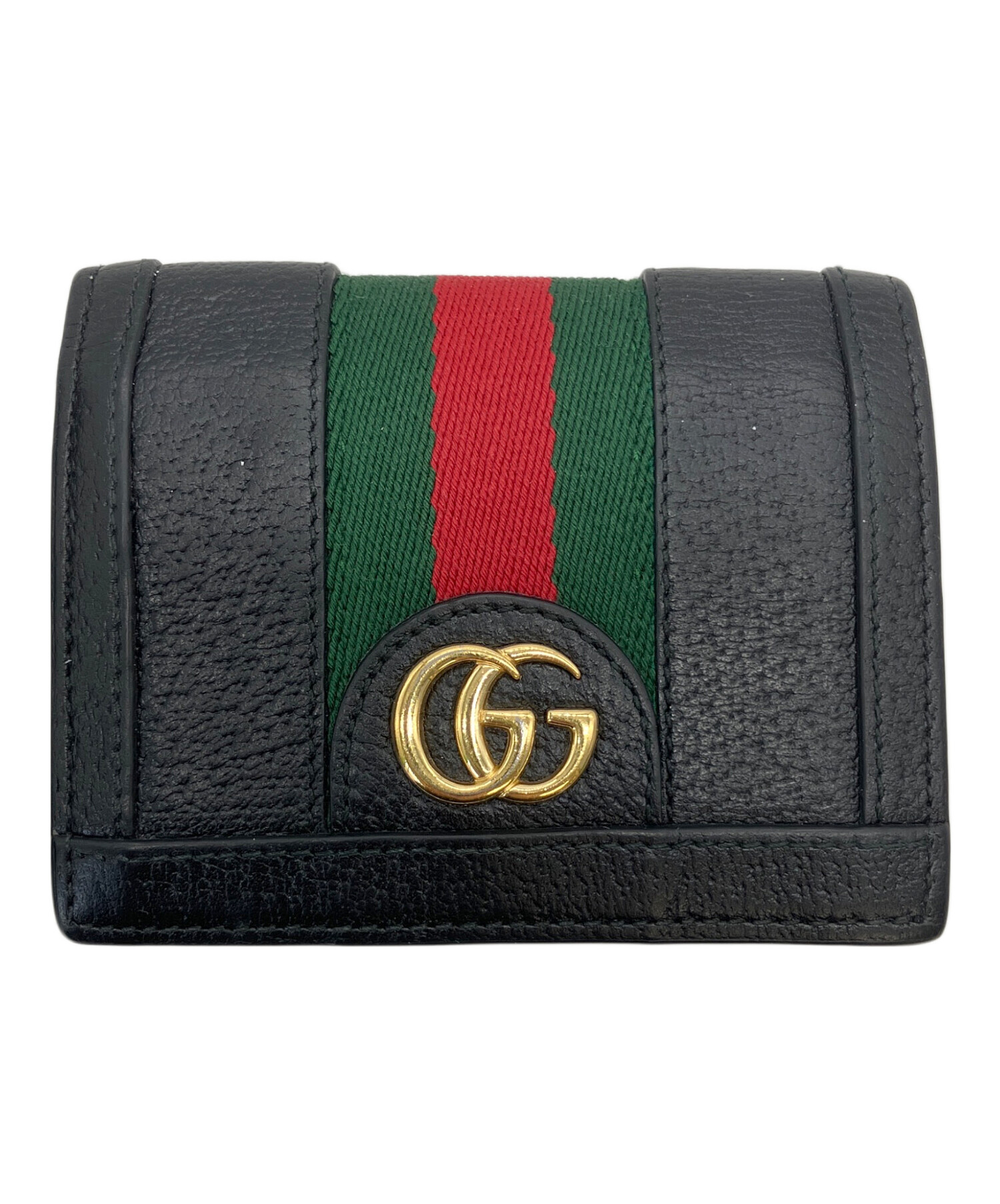 中古・古着通販】GUCCI (グッチ) 523155 2つ折り財布 ブラック