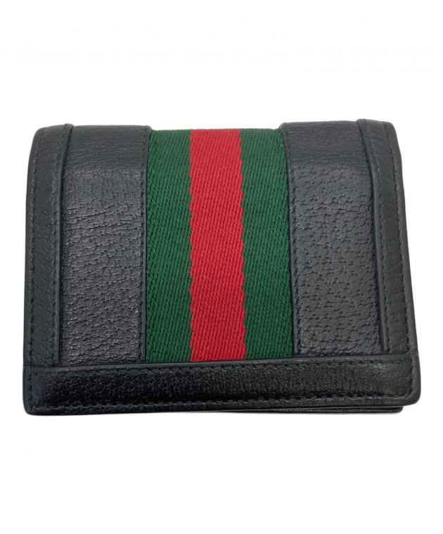 中古・古着通販】GUCCI (グッチ) 523155 2つ折り財布 ブラック