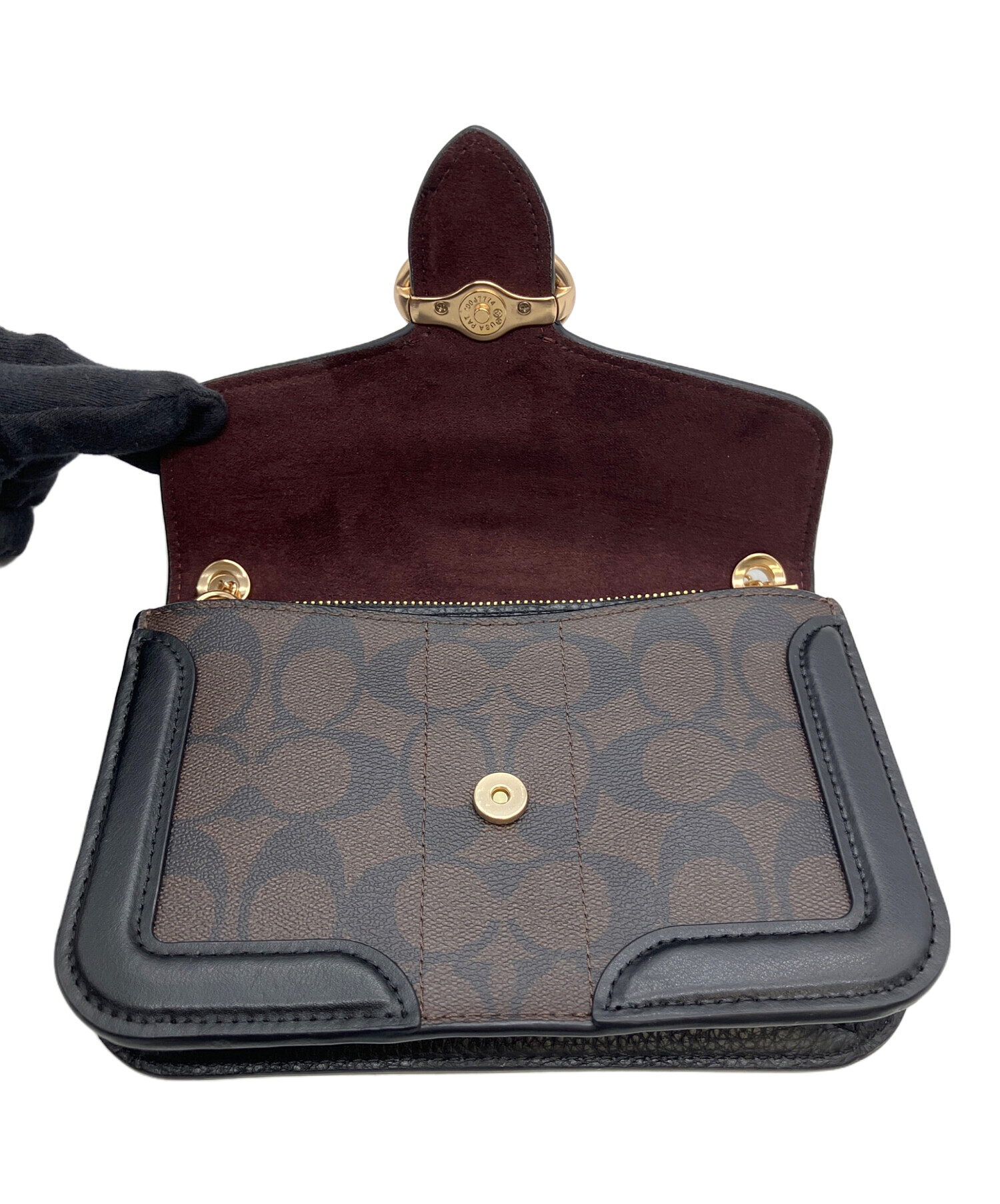 コーチ チェーンウォレット クロスボディ 未使用 中古・古着通販】COACH (コーチ) チェーンウォレット ブラウン