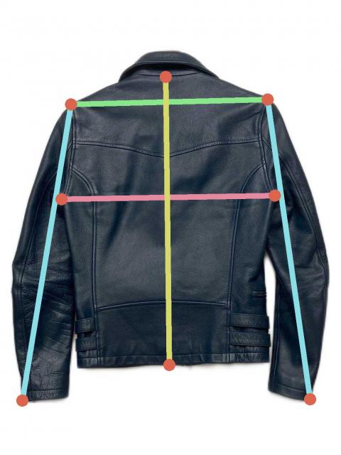 中古・古着通販】NO ID. (ノーアイディー) ダブルライダースジャケット