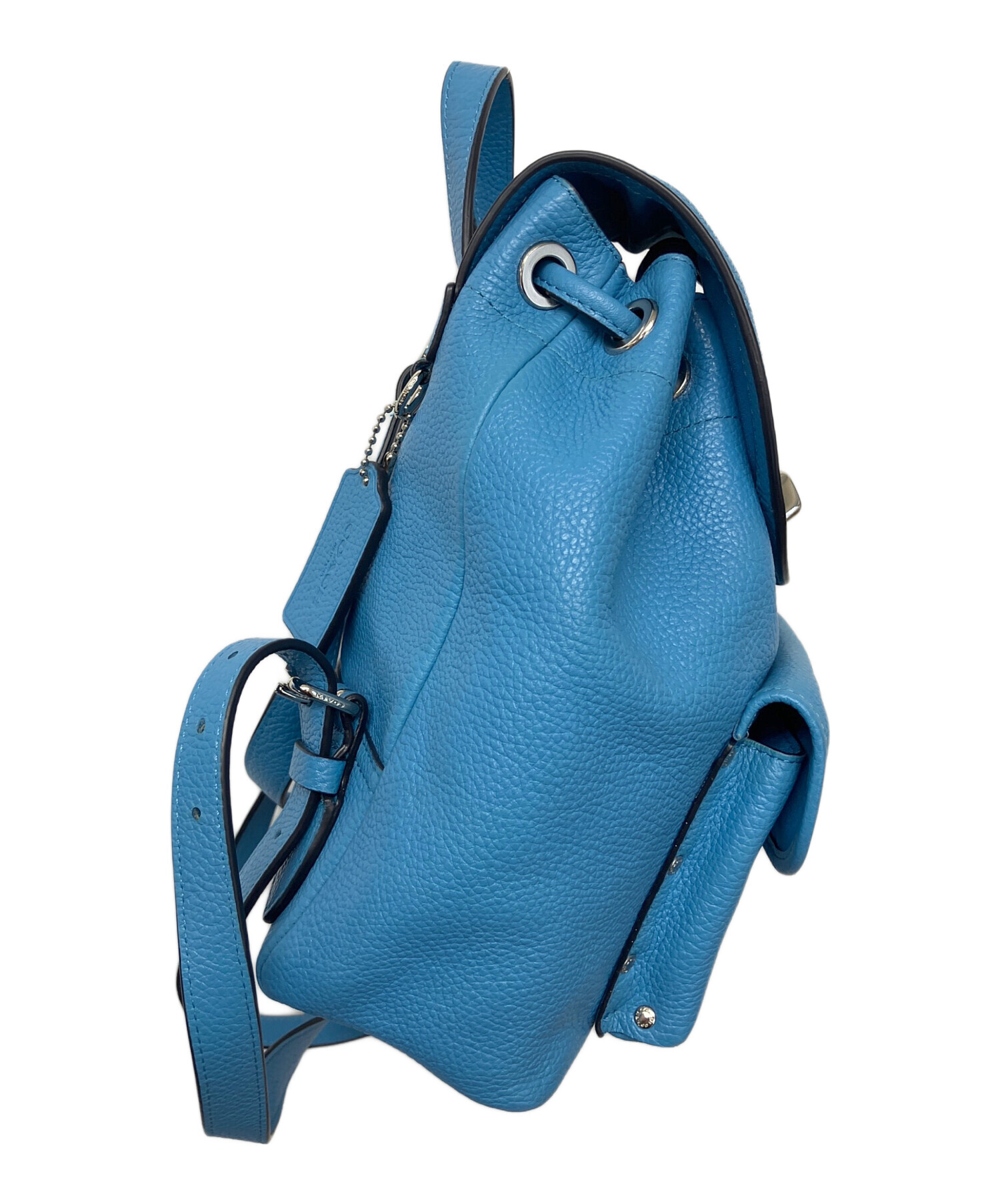 コーチ　リュック　未使用品 中古・古着通販】COACH (コーチ) ミニリュック スカイブルー｜ブランド