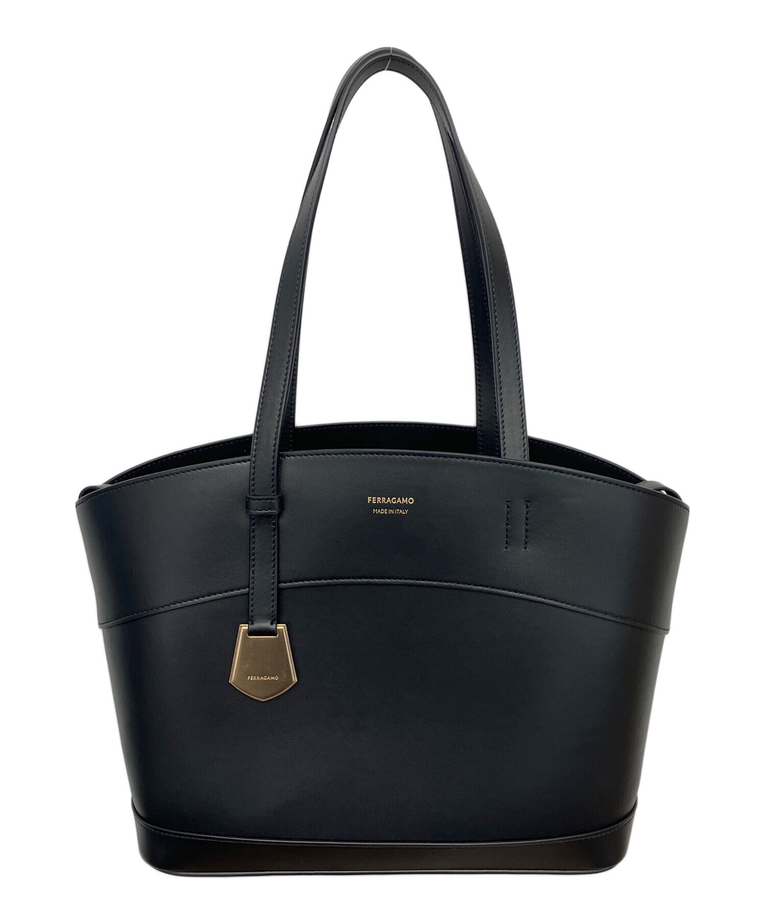 中古・古着通販】Ferragamo (フェラガモ) トートバッグ ブラック 
