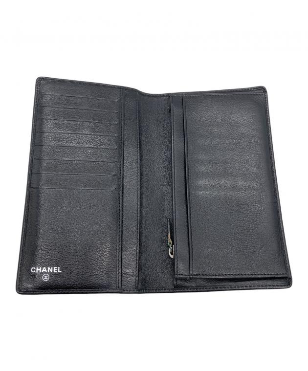 CHANEL☆カメリア長財布！中古 中古・古着通販】CHANEL (シャネル) カメリア 長財布 ブラック