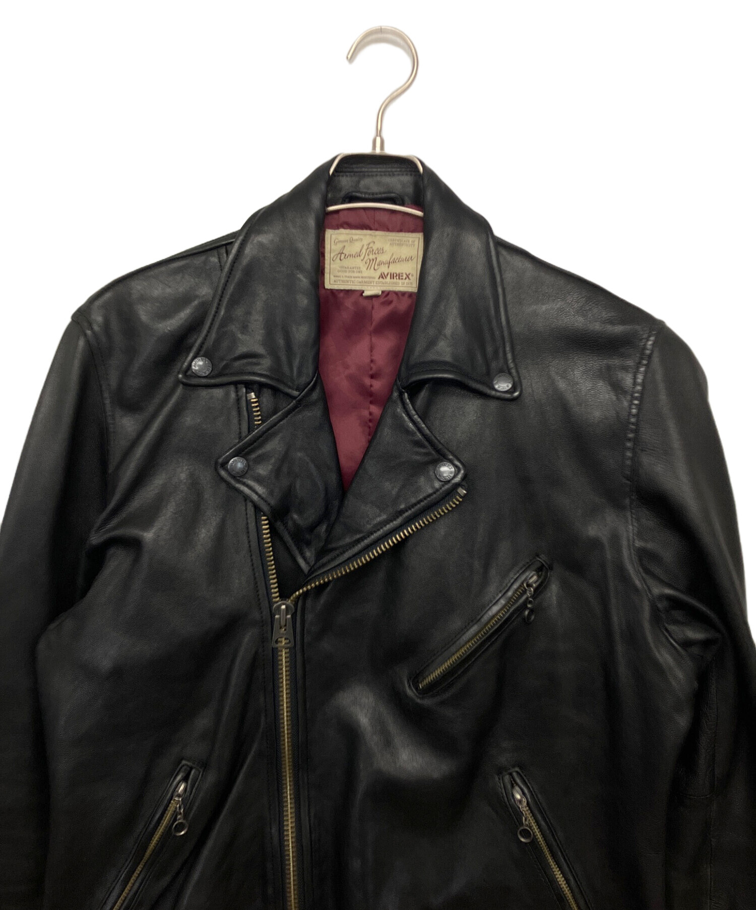 中古・古着通販】AVIREX (アヴィレックス) ダブルライダースジャケット