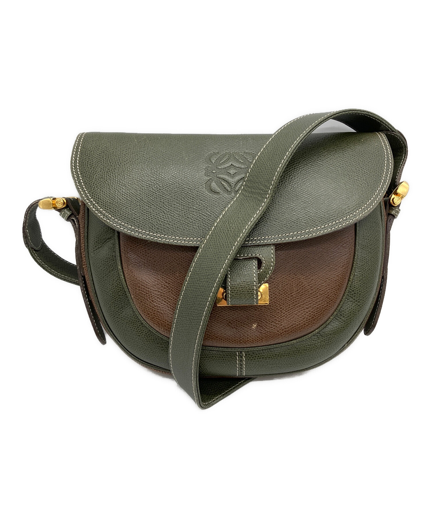 中古・古着通販】LOEWE (ロエベ) ショルダーバッグ グリーン｜ブランド 