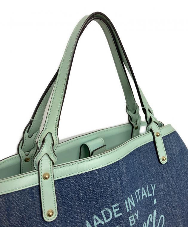 GUCCI デニムトートバッグ イタリア製 中古・古着通販】GUCCI (グッチ) デニムトートバッグ インディゴ