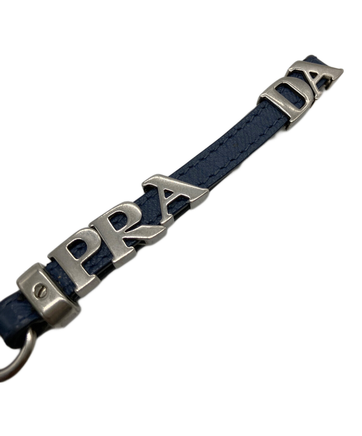 PRADA プラダ キーリング ネイビーブルー 中古・古着通販】PRADA (プラダ) キーリング ネイビー｜ブランド・古着