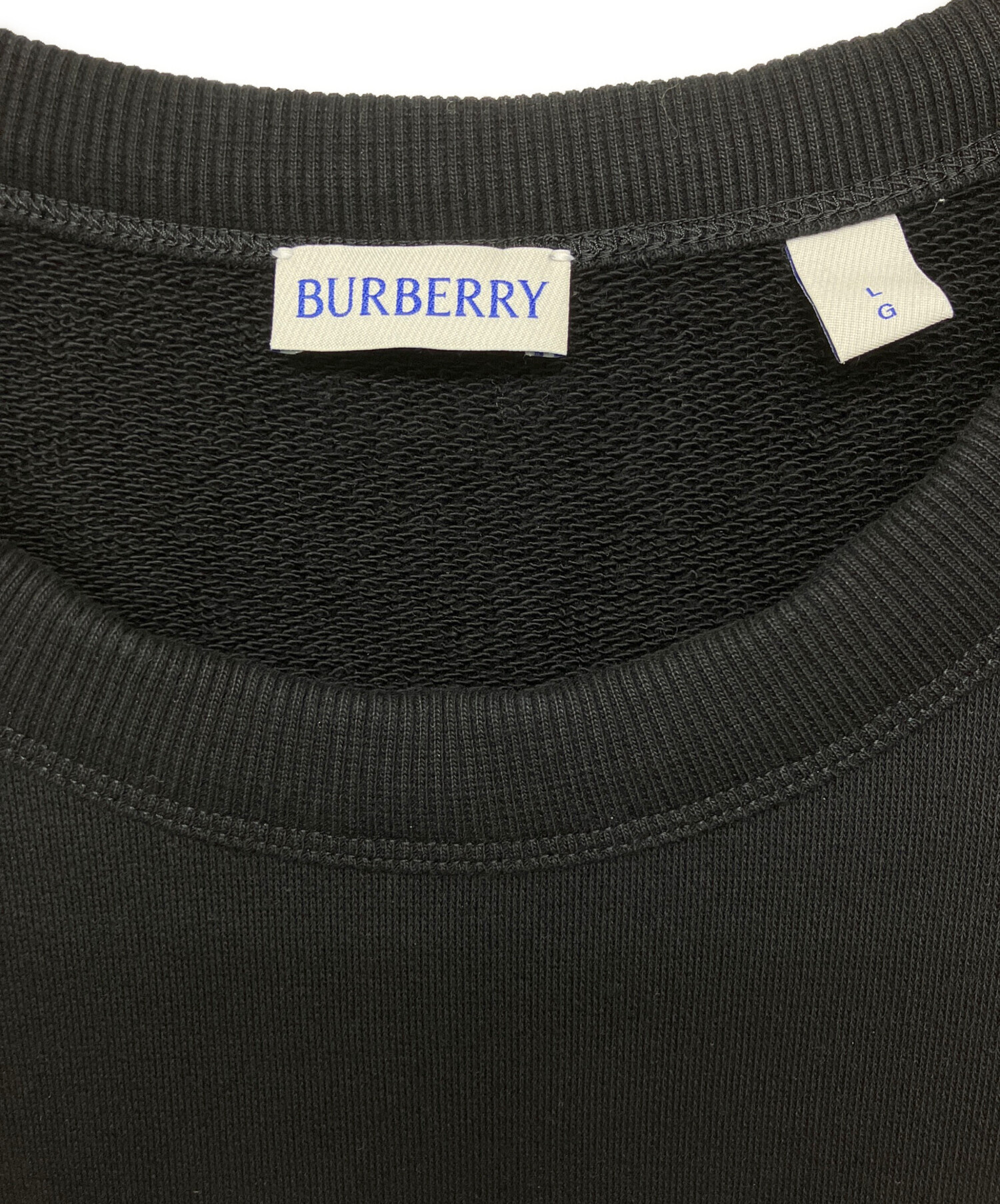 中古・古着通販】BURBERRY (バーバリー) ロゴスウェット ブラック