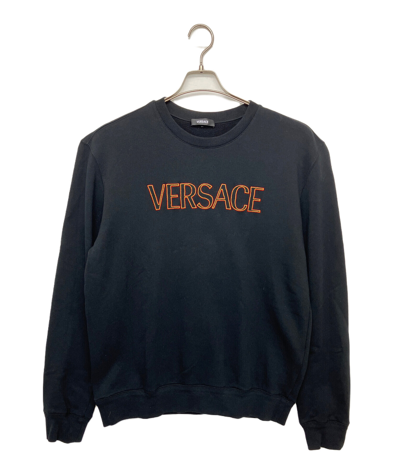 中古・古着通販】VERSACE (ヴェルサーチェ) ロゴスウェット ブラック