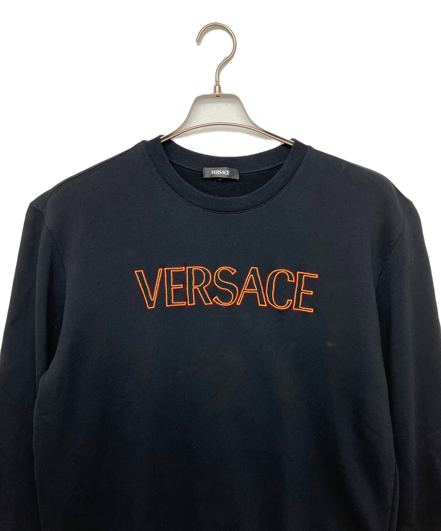 中古・古着通販】VERSACE (ヴェルサーチェ) ロゴスウェット ブラック 