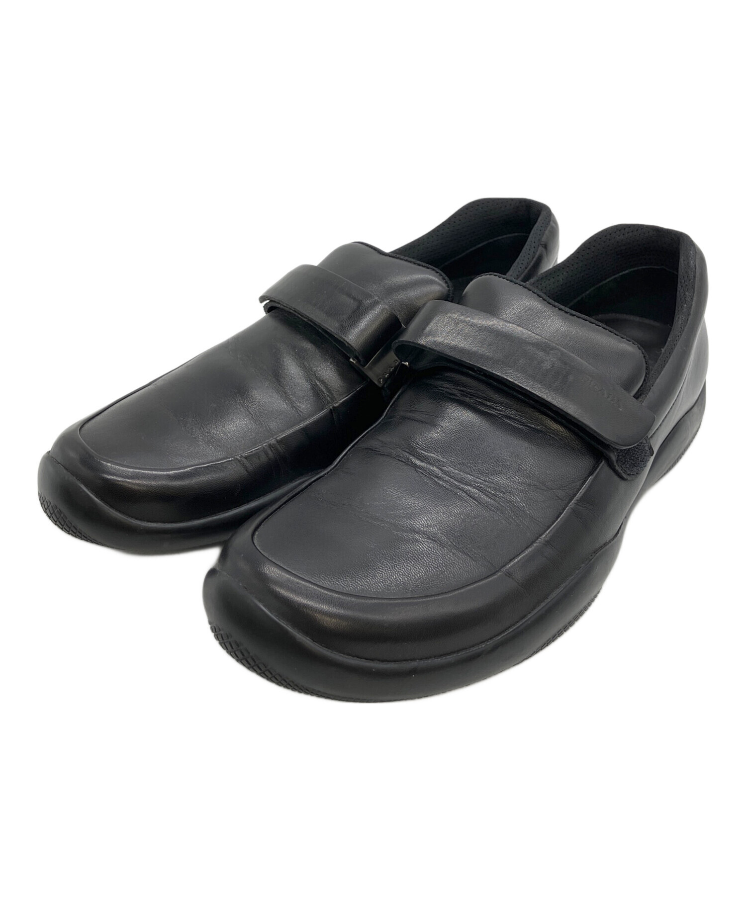 中古・古着通販】PRADA (プラダ) ローファー ブラック サイズ:8 1/2 