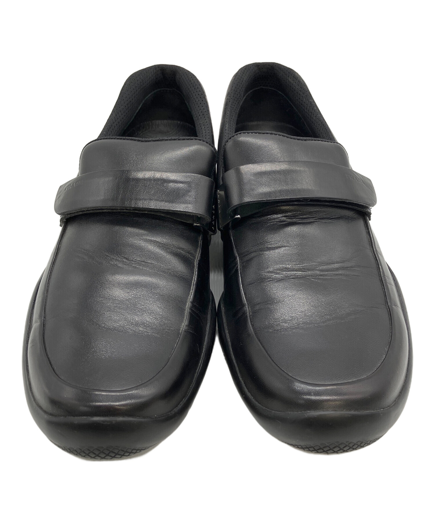 中古・古着通販】PRADA (プラダ) ローファー ブラック サイズ:8 1/2