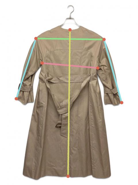 中古・古着通販】ANAYI (アナイ) ノーカラーコート ベージュ サイズ:36