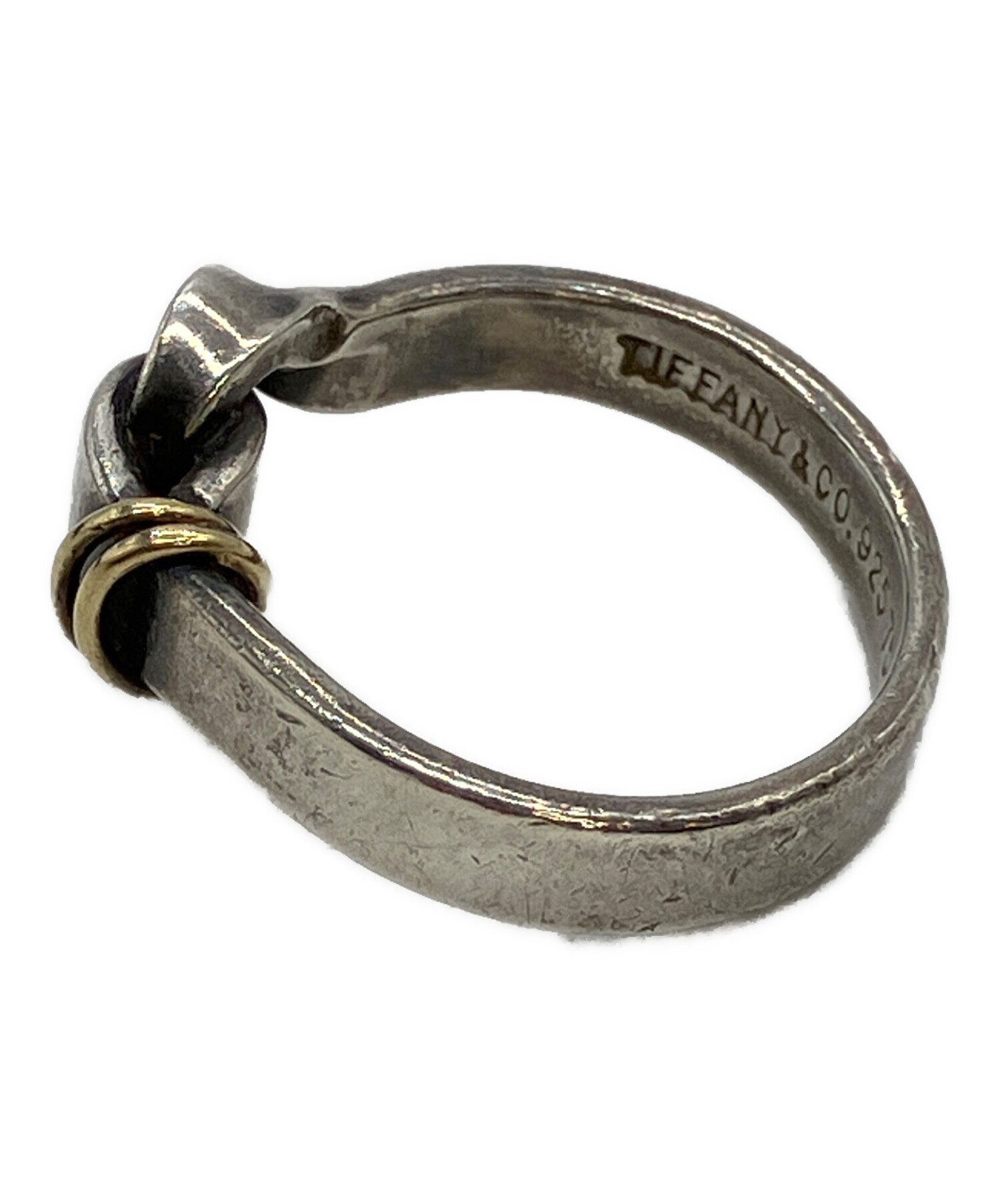 【リペア済み】Tiffany & Co ティファニー　フック&アイ　9.5号 中古・古着通販】TIFFANY & Co. (ティファニー) フック＆アイリング