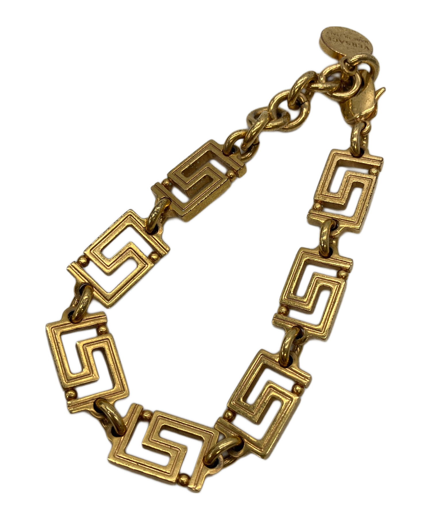 【美品】【値下げ可】VERSACE グレカ スワロ ブレスレット 中古・古着通販】VERSACE (ヴェルサーチェ) グレカブレスレット
