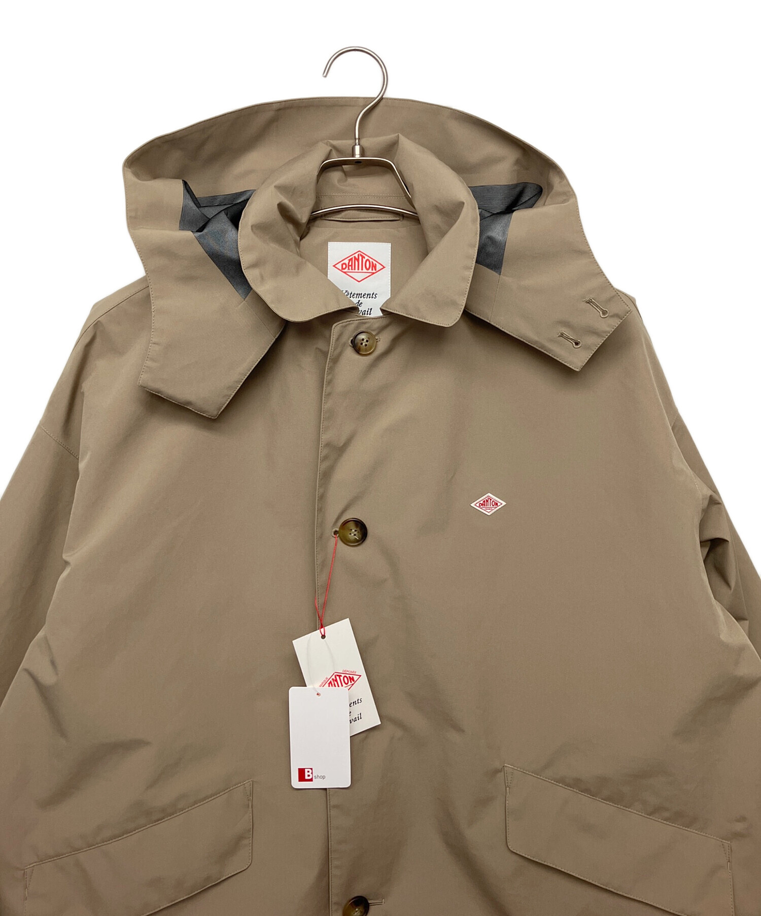 中古・古着通販】DANTON (ダントン) フーデッドジャケット ベージュ 