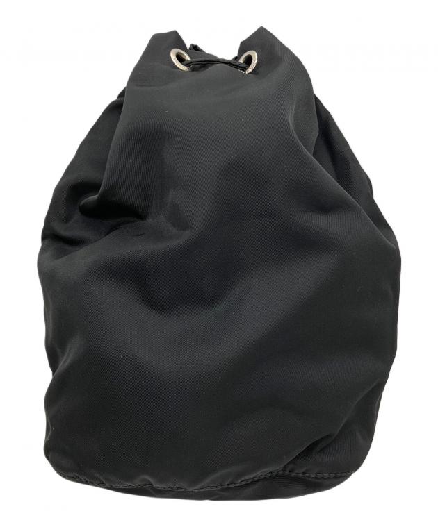 USED プラダ　ポーチ　巾着 中古・古着通販】PRADA (プラダ) 巾着ポーチ ブラック｜ブランド・古着
