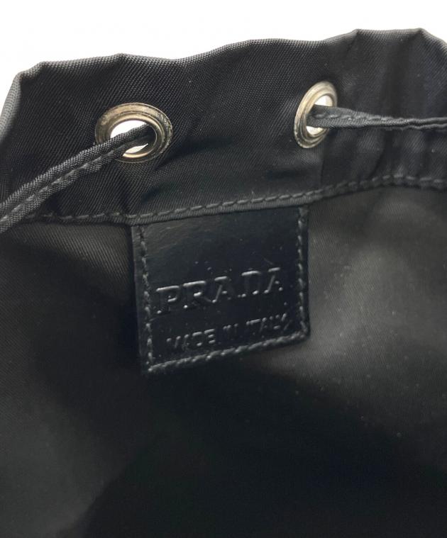 中古・古着通販】PRADA (プラダ) 巾着ポーチ ブラック｜ブランド・古着