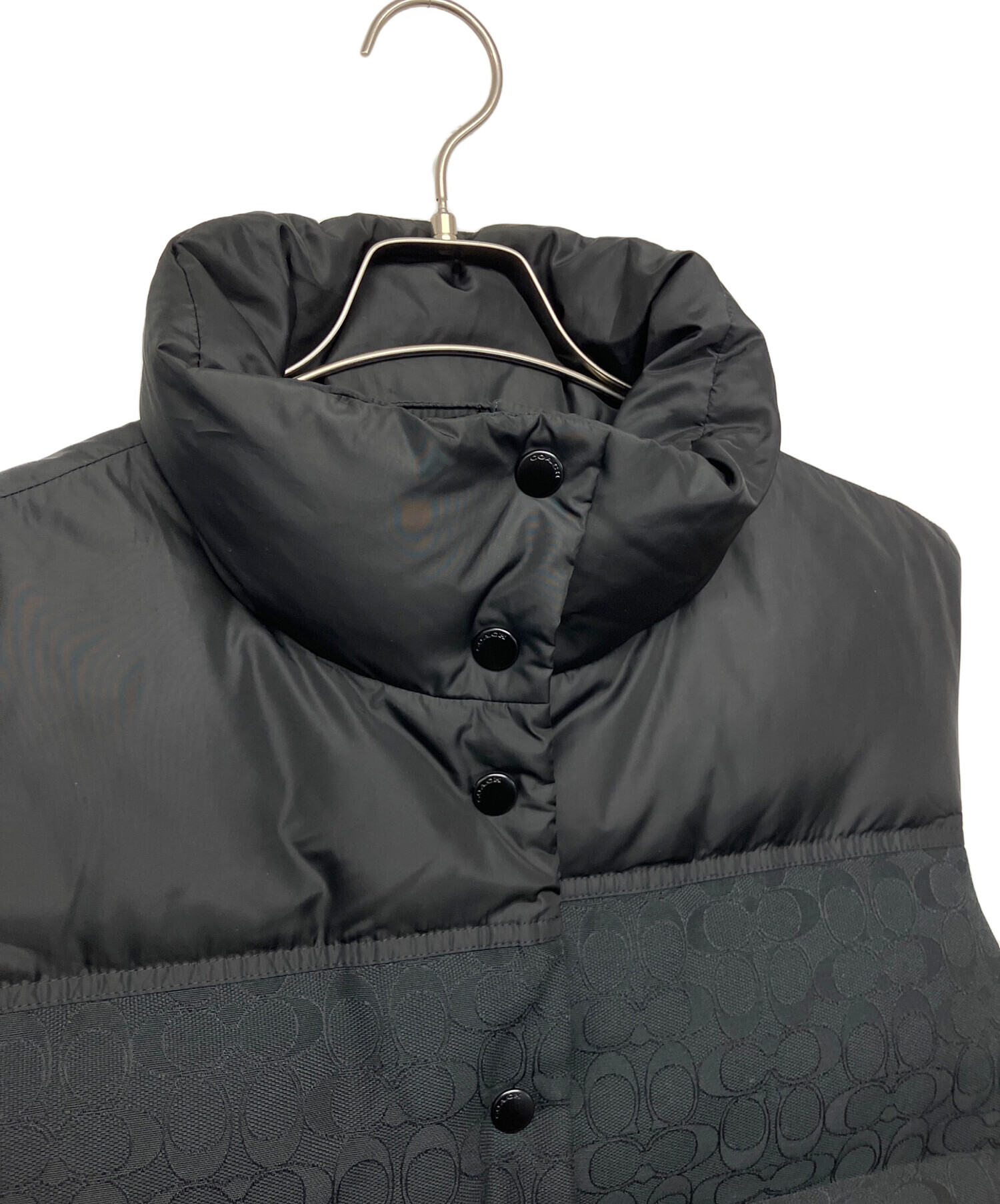 中古・古着通販】COACH (コーチ) シグネチャーダウンベスト ブラック