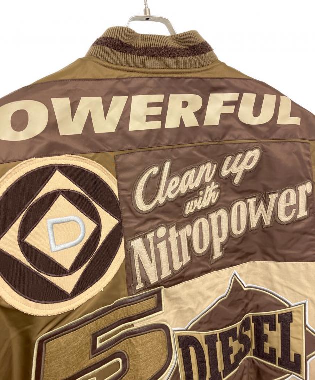 中古・古着通販】DIESEL (ディーゼル) スタジャン ブラウン サイズ:XL