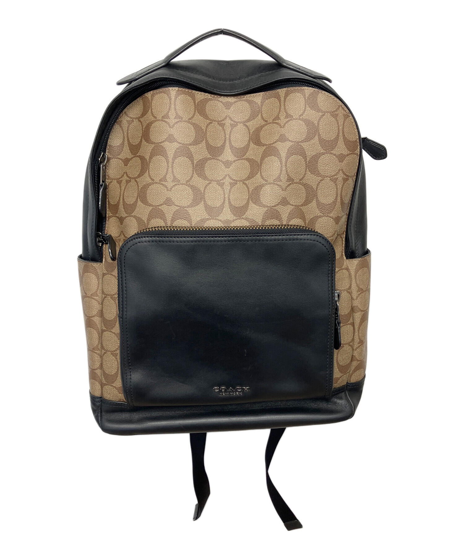 中古・古着通販】COACH (コーチ) リュック アイボリー×ブラック 