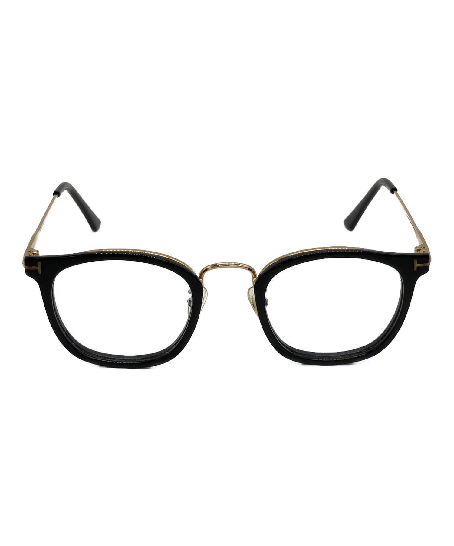 中古・古着通販】TOM FORD (トムフォード) 伊達眼鏡 ブラック×ゴールド 