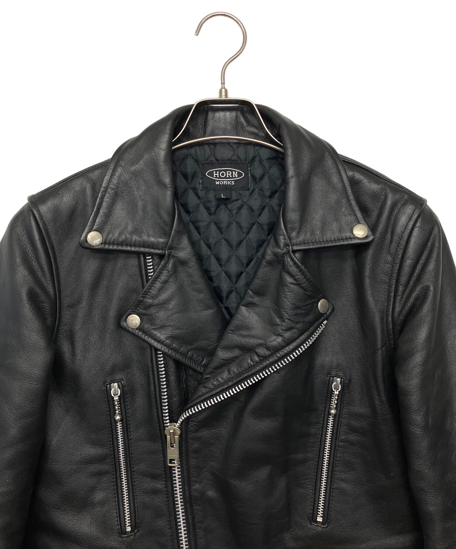 HORN WORKS ARCHIVEシングルライダースブラックジャケット HORN WORKS ARCHIVEシングルライダースブラックジャケット 【公式通販】