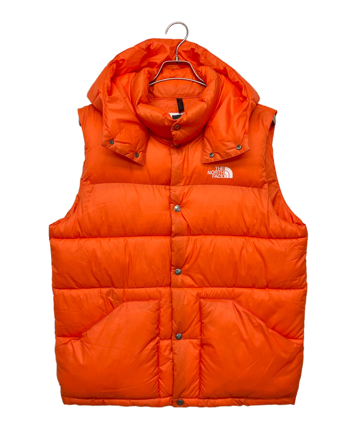 THE NORTH FACE ダウンベスト オレンジ 中古・古着通販】THE NORTH FACE (ザ ノース フェイス) キャンプシェラ