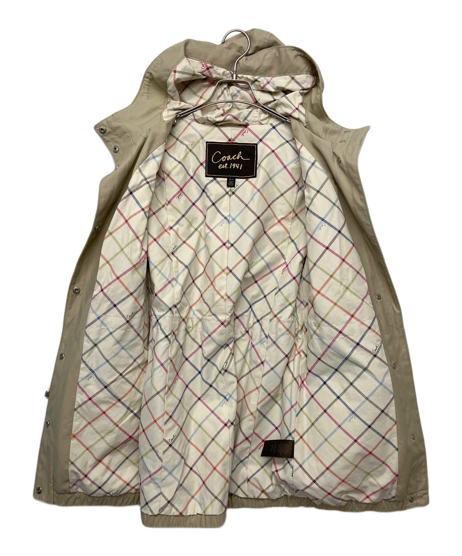中古・古着通販】COACH (コーチ) モッズコート ベージュ サイズ:XS