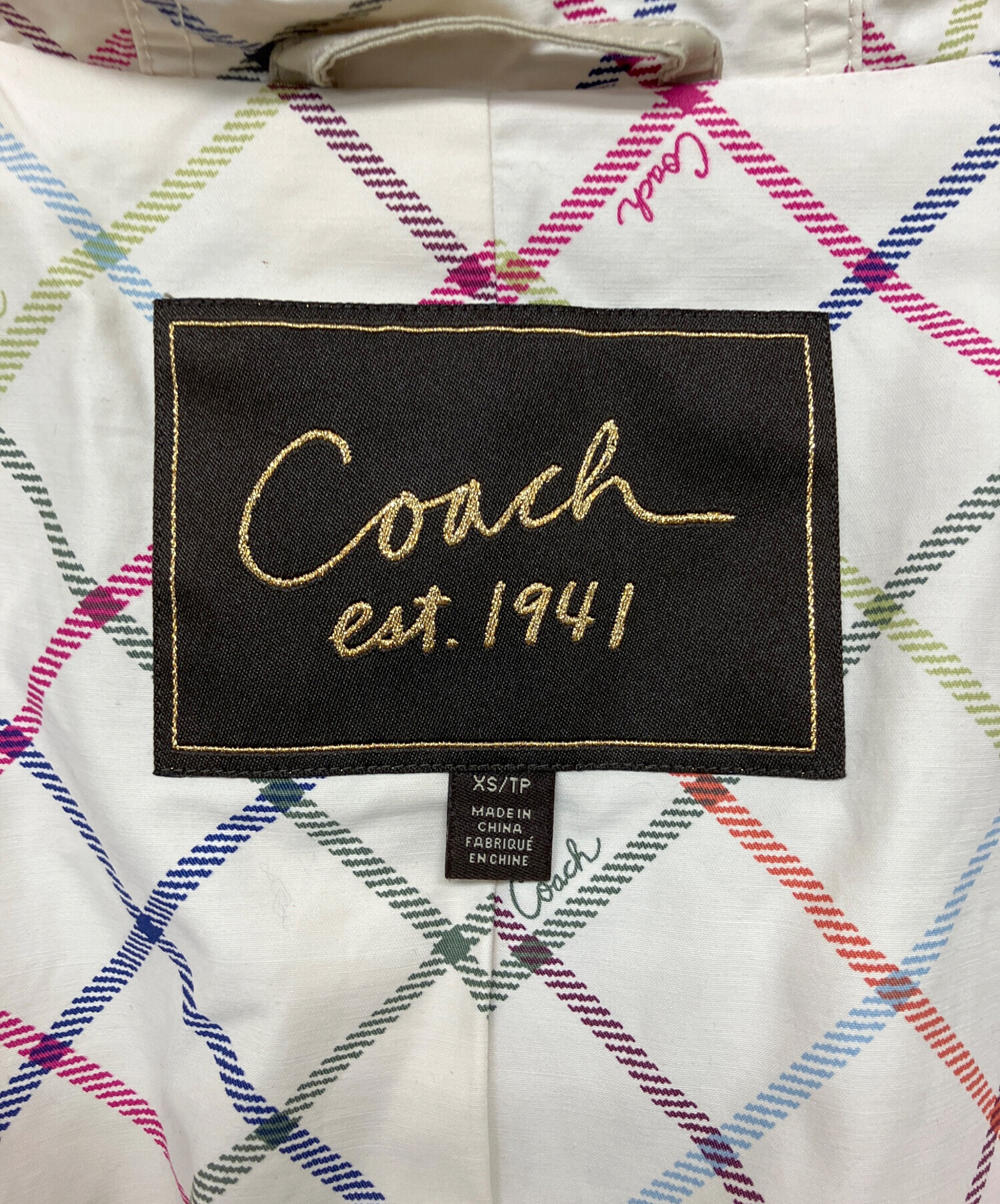 中古・古着通販】COACH (コーチ) モッズコート ベージュ サイズ:XS