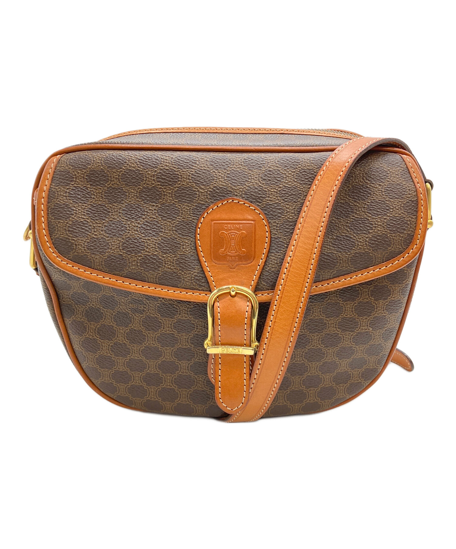 中古・古着通販】CELINE (セリーヌ) マカダム ショルダーバッグ 