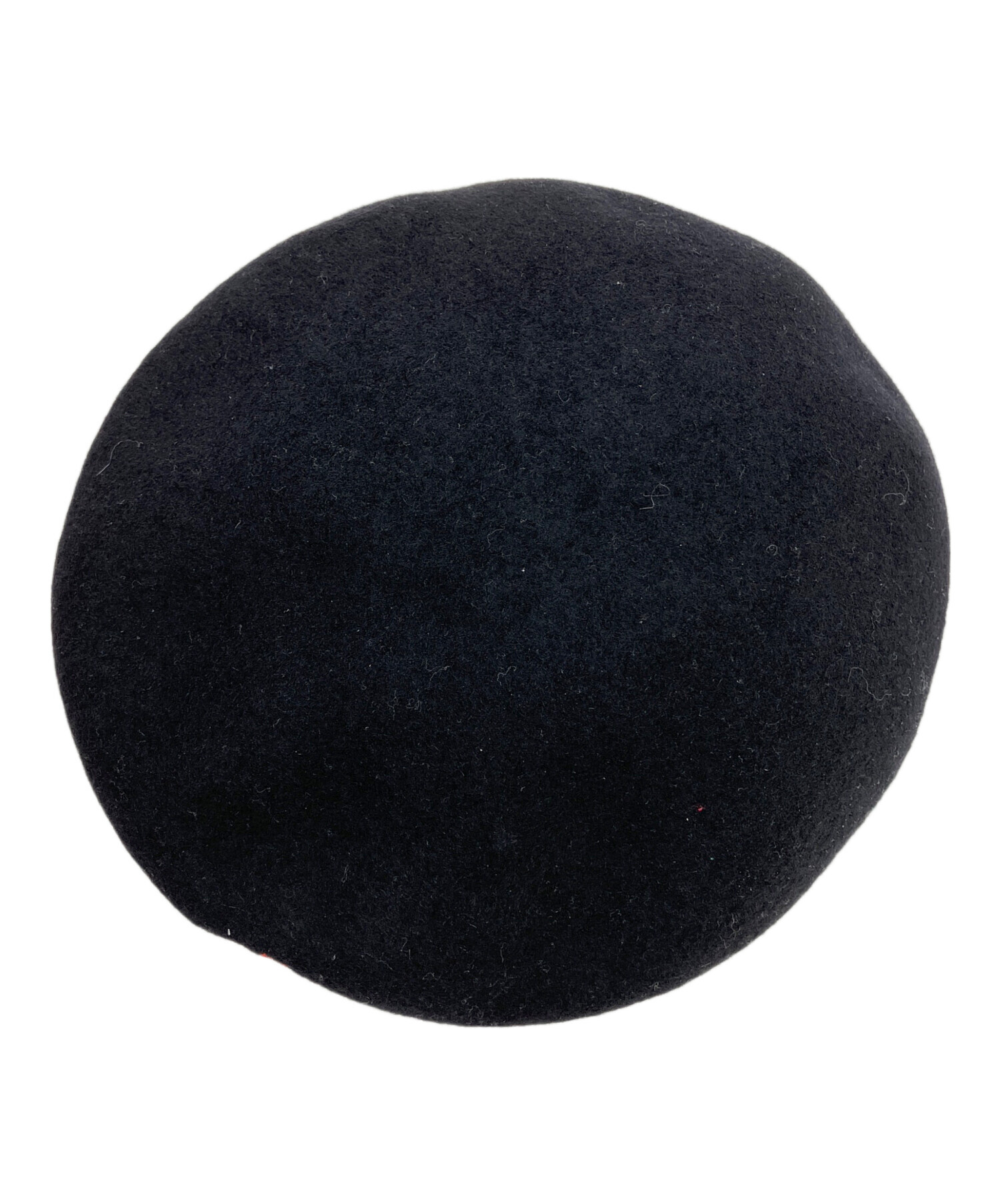 THE H.W. DOG & CO ベレー帽 ブラック 日本製 ワンサイズ 古着 THE H.W.DOG & CO.（ドッグアンドコー） EMBROIDERY BIG BERET - Black