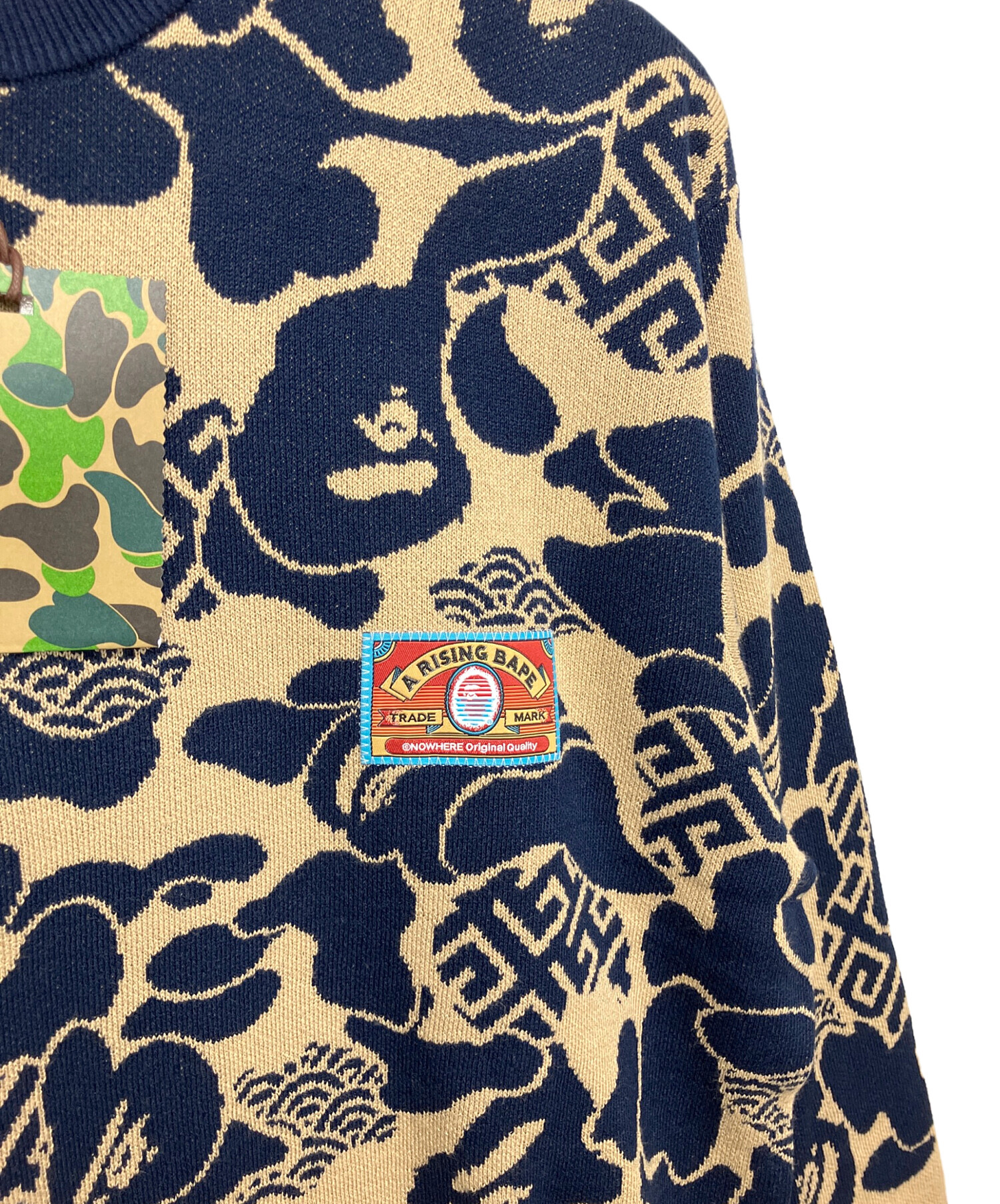 中古・古着通販】A BATHING APE (アベイシングエイプ) ニット ネイビー