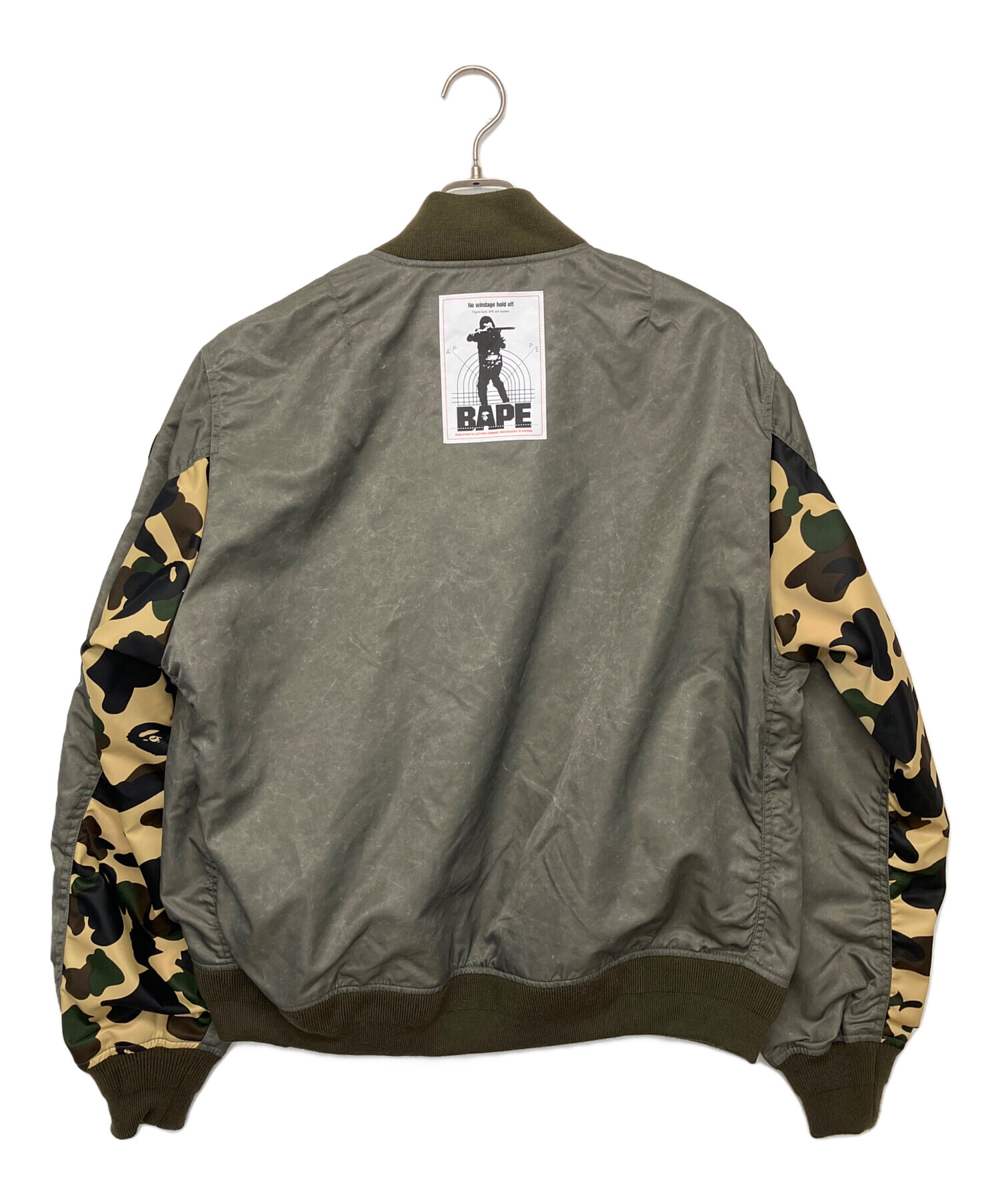 A BATHING APE フライトジャケット オリーブ 中古・古着通販】A BATHING APE (アベイシングエイプ) MULTI PATCH