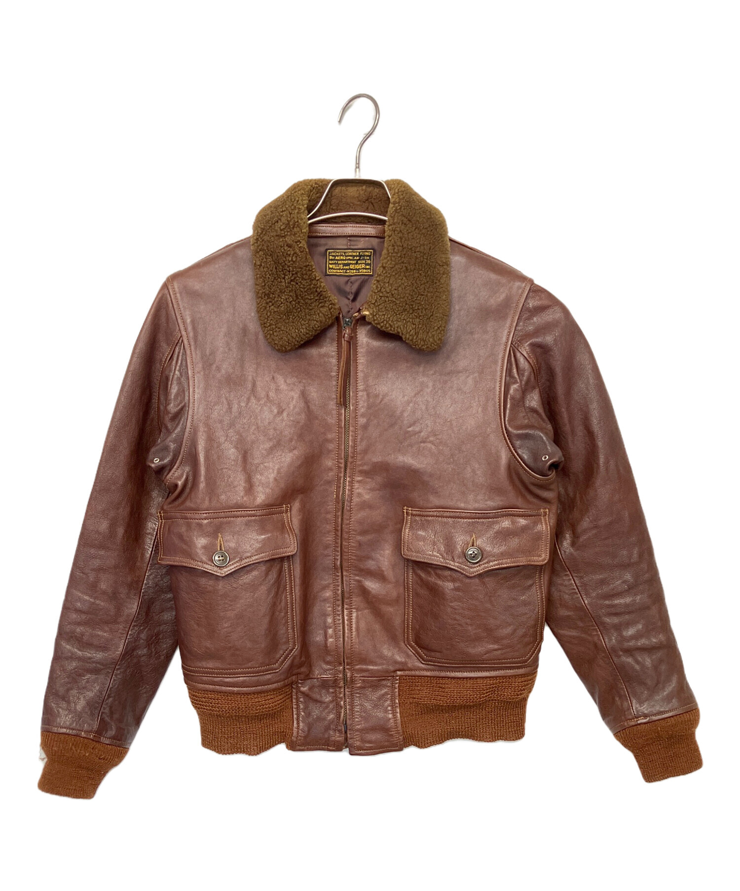 バズリクソンズ AN-J-3A フライトジャケット 38R g-1 定価24万超 中古・古着通販】BUZZ RICKSON'S (バズリクソンズ) AN-J-3Aフライト