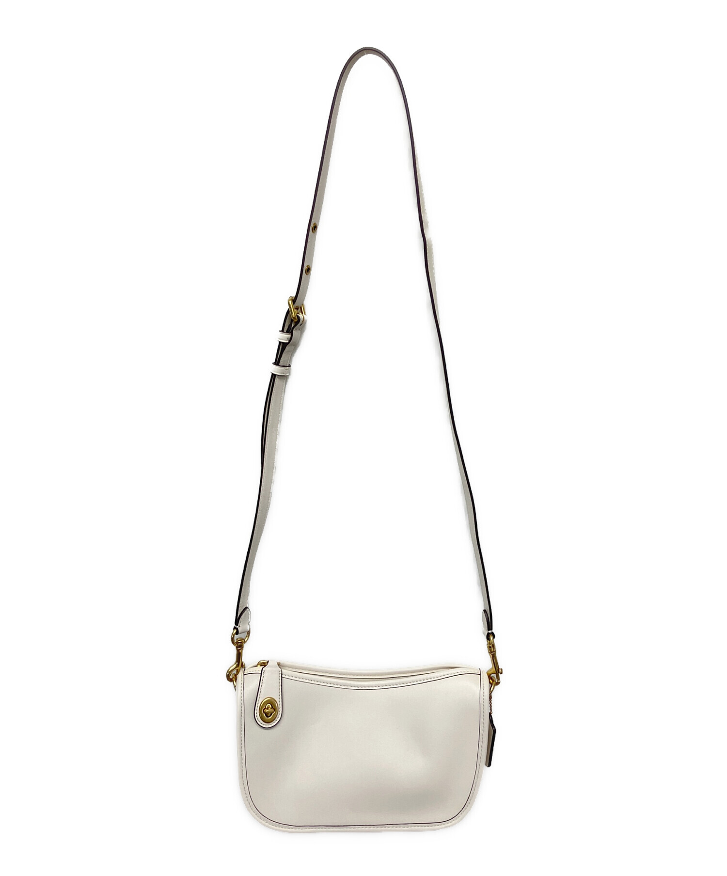 中古・古着通販】COACH (コーチ) swinger bag with chain ホワイト 