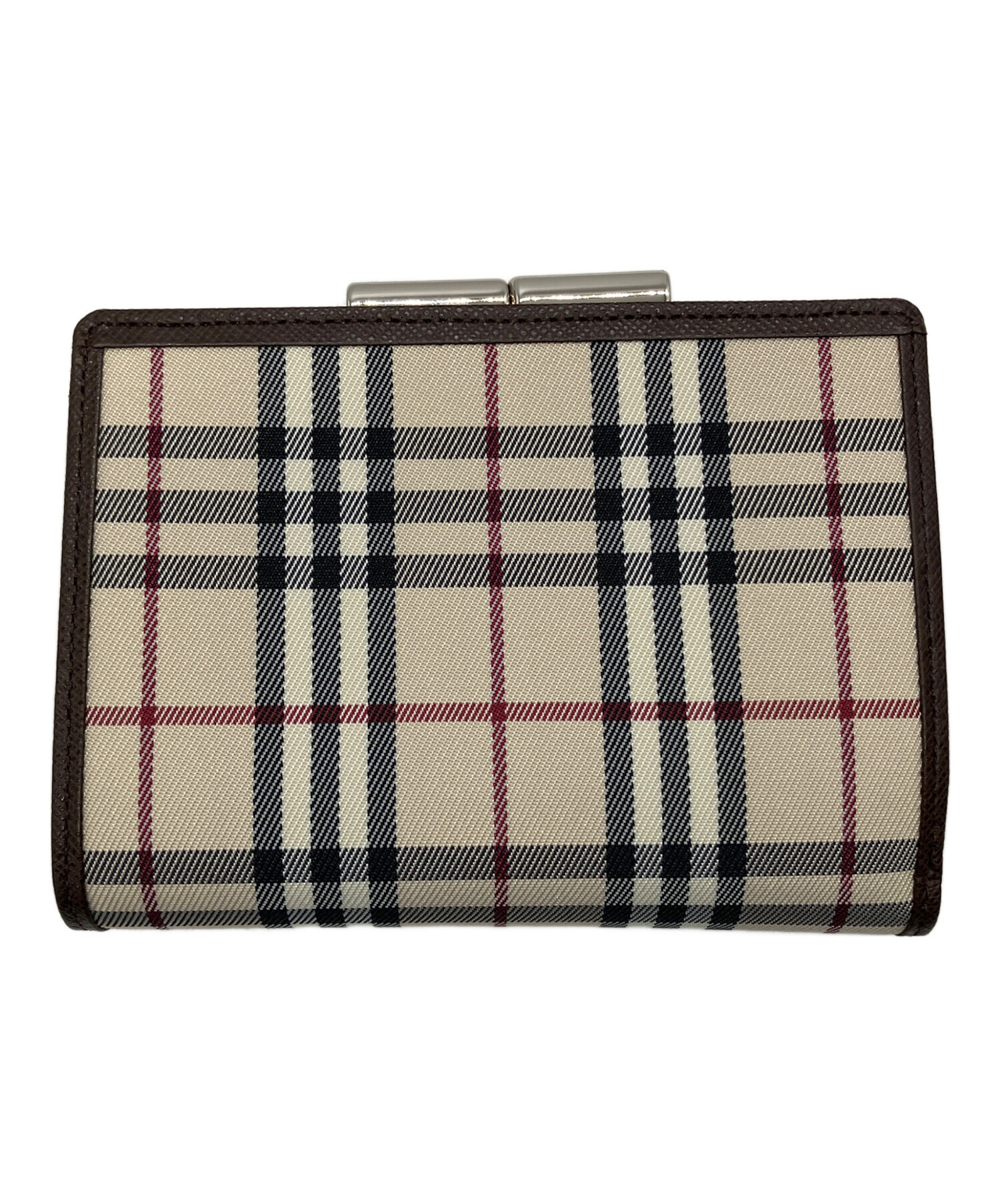 バーバリー BURBERRY 財布 レディース ブランド 二つ折り財布  レザー シルバー おしゃれ　個性的 【中古】 BURBERRY（バーバリー） 財布 レディース ブランド 二つ折り財布
