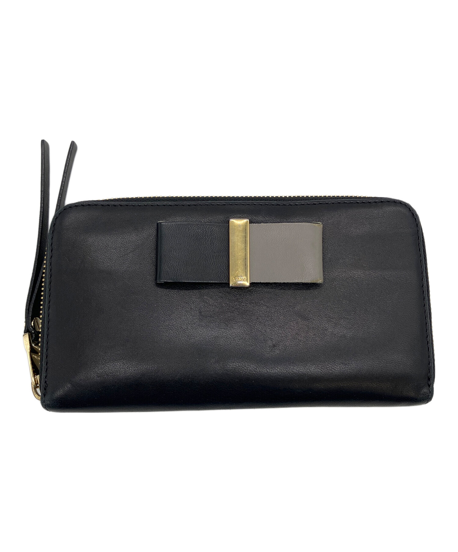 Chloe クロエ 財布・ケース  黒 【古着】【中古】【送料無料】 中古・古着通販】Chloe (クロエ) 2つ折り財布 ブラック｜ブランド