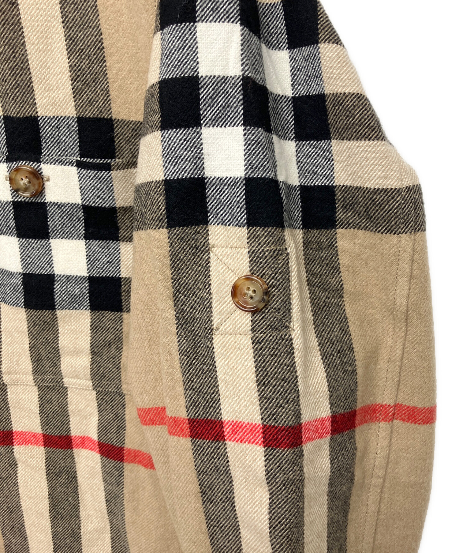BURBERRY チェックシャツ XL ベージュ 定番 中古・古着通販】BURBERRY (バーバリー) CHECK BUTTON FRONT SHIRT