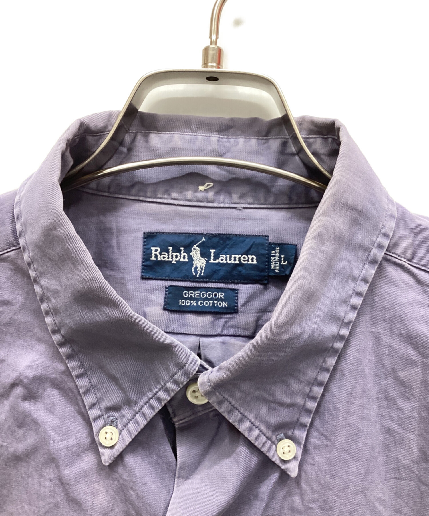 中古・古着通販】RALPH LAUREN (ラルフローレン) 半袖シャツ パープル