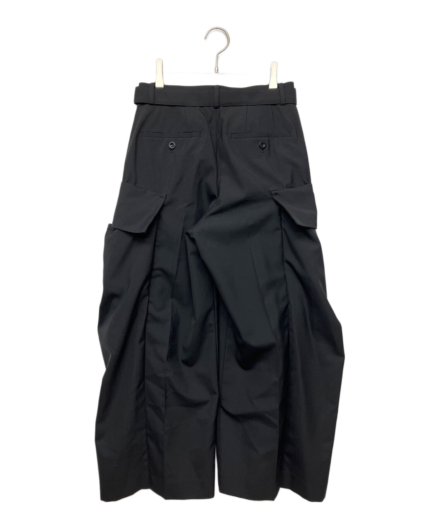 中古・古着通販】sacai (サカイ) カーゴスーツパンツ ブラック サイズ