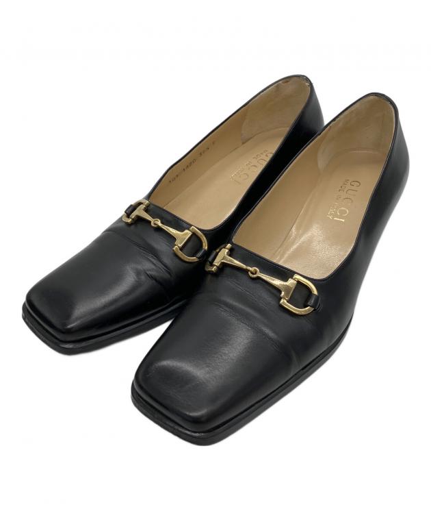 【新品】GUCCI ブラック ビット付き パンプス　37 C（24cm） 中古・古着通販】GUCCI (グッチ) ホースビットパンプス ブラック
