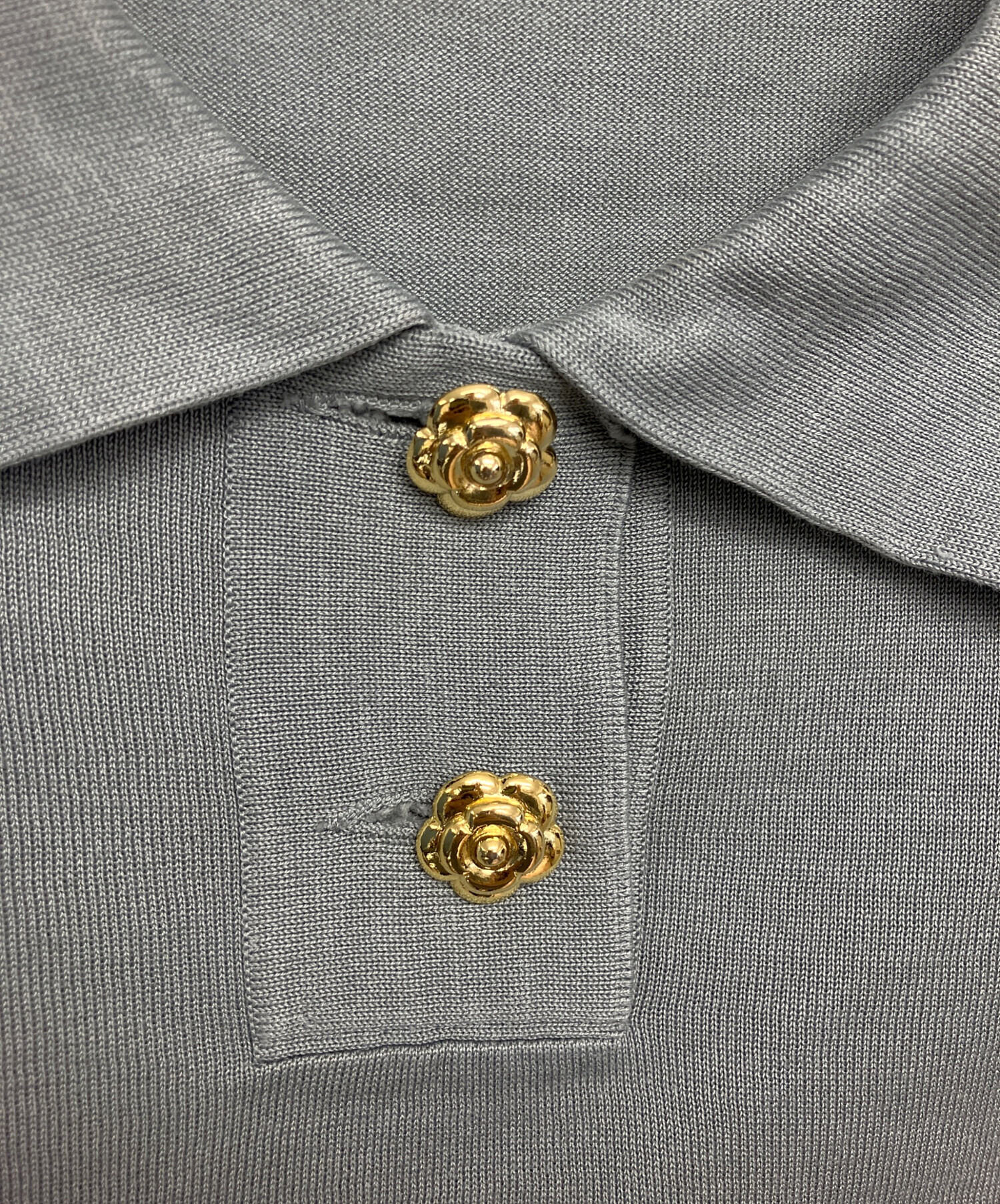 中古・古着通販】CHANEL (シャネル) ポロシャツ ゴールドカメリア
